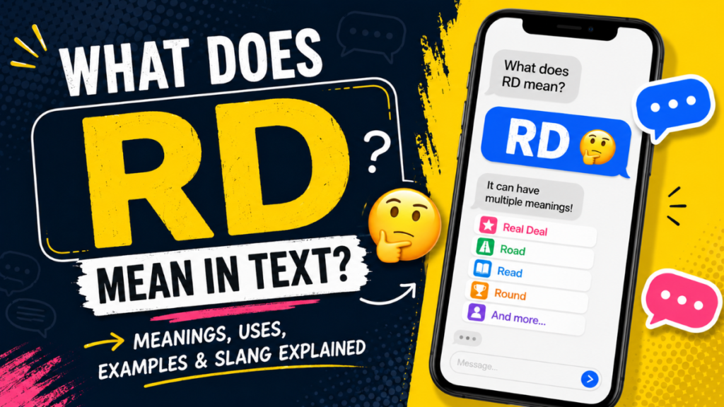 What Does RD Mean in Text