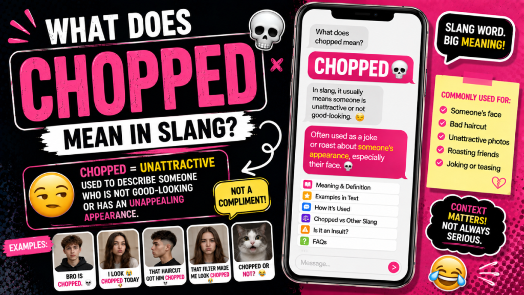 Chopped Meaning Slang