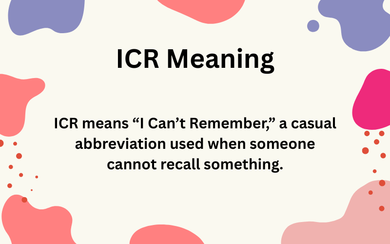 ICR Meaning